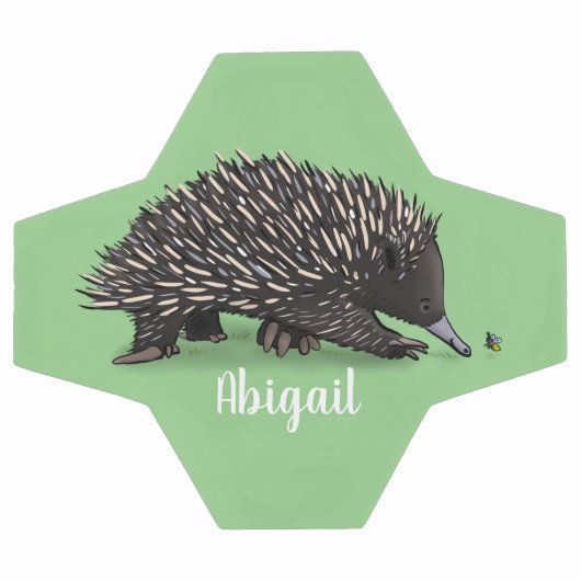 Cute echidna met bijen cartoon illustratie voetbal (Enkel)