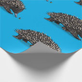Cute echidna met bijenfoto cadeaupapier (Hoek)