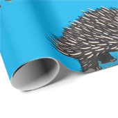 Cute echidna met bijenfoto cadeaupapier (Rol Hoek)