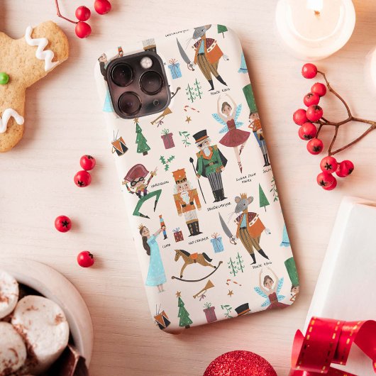 Cute Ecru Nutkraker Ballet Kerstfeestdag Case-Mate iPhone Case