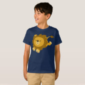 Cute Ecstatische Cartoon Leeuwen T-shirt (Voorkant volledig)