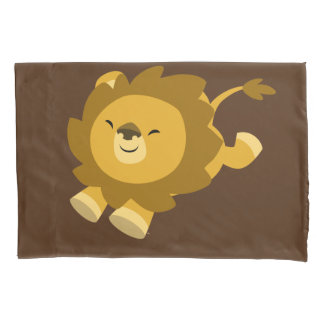 Cute Ecstatische Cartoon Lion Kussensloop