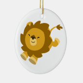 Cute Ecstatische Cartoon Lion Ornament (Rechts)