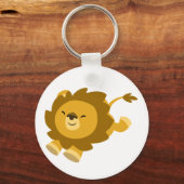 Cute Ecstatische Cartoon Lion Sleutelhanger (Voorkant)