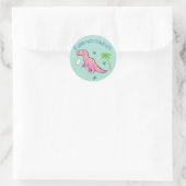 Cute Edmontosaurus Ronde Sticker (Tas)