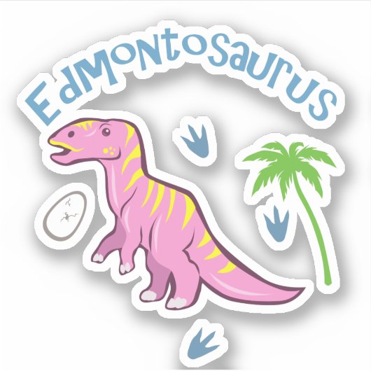 Cute Edmontosaurus Sticker (Voorkant)