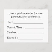 Cute Eegel-briefkaart van de ouder-/lerarenconfere Briefkaart (Achterkant)