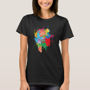 Cute Eekhoorn Kleurrijk Pop Kleur Spetter Dier 1 T-shirt