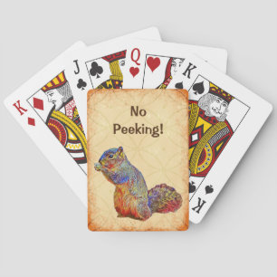 Cute Eekhoorn met Kaarten Funny Speelkaarten