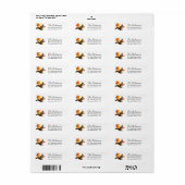 Cute eekhoorn op witte sticker (Full Sheet)