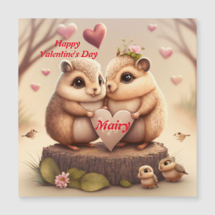 Cute eekhoorns in de liefdeskaart