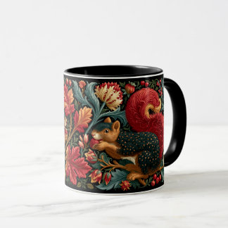 Cute Eekhoorns Schilderkunst in William Morris Sti Mok