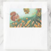 Cute eekhoorns Voorbeeld van hazelnoten Rechthoekige Sticker (Tas)