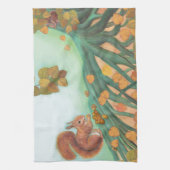 Cute eekhoorns Voorbeeld van hazelnoten Theedoek (Verticaal)
