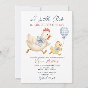 Cute Een Kuiken Staat Op Het Uitkomen Baby Shower Kaart