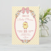 Cute eend baby shower kaart (Staand voorkant)