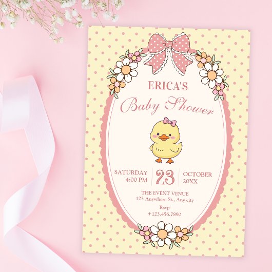 Cute eend baby shower kaart