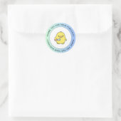 Cute Eend Bedankt Sticker (Tas)
