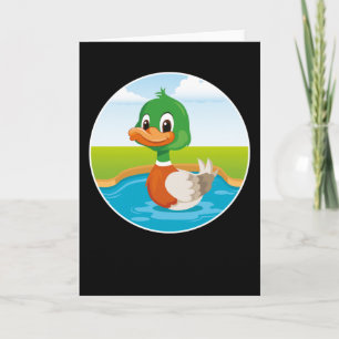 Cute Eend Design Grappig Dier Meer Eenden Cadeau Kaart