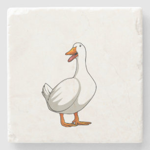 Cute Eend Design Mannen Watervogels Vogel Huisdier Stenen Onderzetter