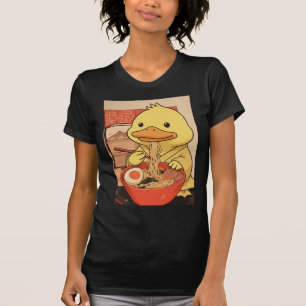 Cute Eend Eet Ramennoedels voor Fans van Aziatisch T-shirt
