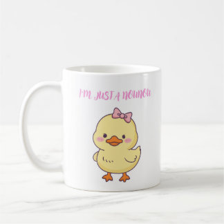 Cute Eend Ik Ben Gewoon Een Nounou T-shirt, Grappi Koffiemok