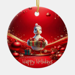 Cute Eend Kerstvakantie Ornament