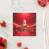 Cute Eend Kerstvakantie Servet (Insitu)