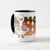 Cute Eend koffie of thee  Mok (Voorkant links)