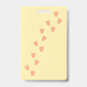 Cute Eend met Boek Gele Bibliotheek Hal Pas Badge (Achterkant)