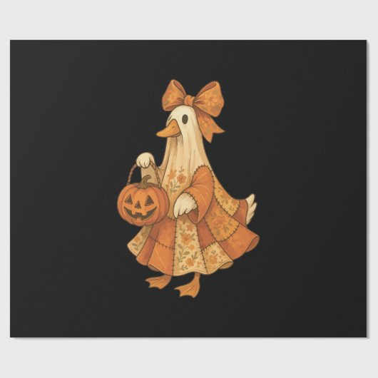 Cute Eend Patchwork Halloween Feest Cadeaupapier (Vlak)