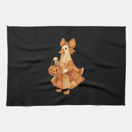 Cute Eend Patchwork Halloween Feest Theedoek (Horizontaal)
