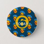 Cute Eenden Onder Paraplu's Kinderverjaardag Leeft Ronde Button 5,7 Cm (Voorkant)