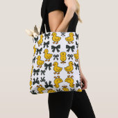 Cute Eenden & Strikken Patroon Tote Bag (Dichtbij)