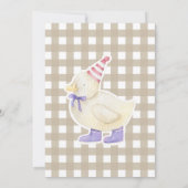Cute Eendje Baby Shower Kaart (Achterkant)