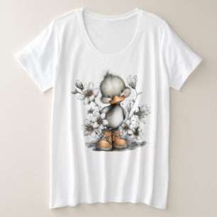 Cute eendje grote maat t-shirt