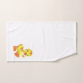 Cute Eendje op Witte Badhanddoek Set Bad Handdoek (Handdoek)