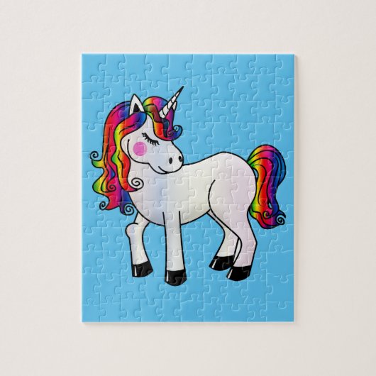 CUTE EENHOORN 8X10 LEGPUZZEL (Verticaal)