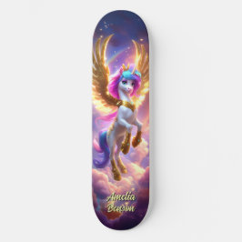 Cute Eenhoorn Fantasie Land Cool Kinderen Kunst Persoonlijk Skateboard
