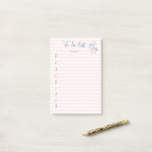 Cute Eenhoorn Gestreept Takenlijst Post-it® Notes (Op bureau)