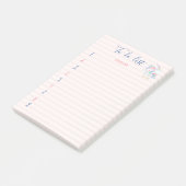 Cute Eenhoorn Gestreept Takenlijst Post-it® Notes (Schuin)