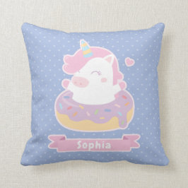 Cute Eenhoorn in Donut Meisjeskamer Decoratie Kuss Kussen