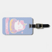 Cute Eenhoorn in Doughnut Bagage Label (Voorkant horizontaal)