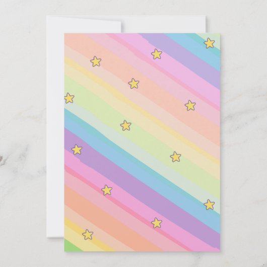 Cute Eenhoorn Kat Kinderen Verjaardagsfeestje Bedankkaart (Achterkant)