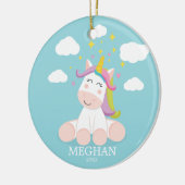 Cute Eenhoorn Kerst Ornament (Links)