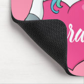 Cute Eenhoorn Met Persoonlijke Naam Muismat (Hoek)