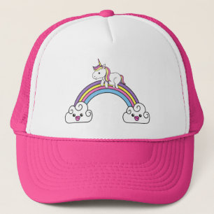 Cute Eenhoorn Op Regenboog Pet
