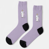 Cute Eenhoorn Paars Sokken (Links)