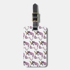 Cute Eenhoorn Patroon Bagagelabel