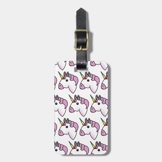 Cute Eenhoorn Patroon Bagagelabel (Voorkant verticaal)